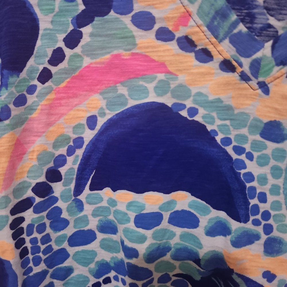 Lilly Pulitzer Patterned Tee Multi Color Size Small - Picture 5 of 6